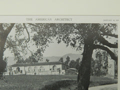 House of Ralph Isham, Santa Barbara, CA, 1921, Lithograph. Childs & Smith.