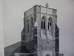 St. Gregory's Church, North Weymouth, MA, 1918, Lithograph. Postel & Fischer.