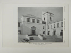 Beverly Hills High School, Beverly Hills, CA, 1929, Lithograph. Robert D. Farquhar.