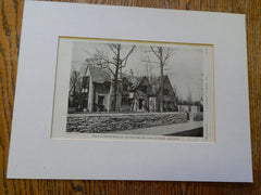 House of Edward Pritzlaff, Whitefish Bay,WI, 1928, Lithograph. Judell & Bogner.