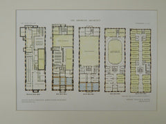 Floor Plans, Young Men's Christian Association, Savannah, GA, 1909, Orig. Plan. Wallin & Young.