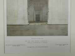 New Union Station, Entrance, Washington, D.C., 1908. Colored Photograph. D.H. Burnham & Co.