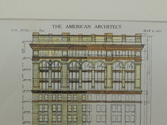 Downtown Building for the Knickerbocker Trust, New York NY, 1911. McKim, Mead & White