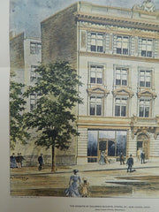 The Knights of Columbus Building, Chapel St., New Haven, CN, 1904. Original Plan. John L. Faxon.
