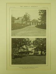 Alternative Views, Old Elm Club, Fort Sheridan, IL, 1914, Lithograph. Marshall & Fox.