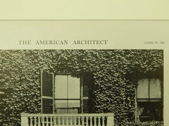 Baldwin-Lyman House, Washington Square, Salem, MA, 1921, Lithograph. Samuel McIntire.