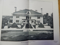 Front View:House of A.B.Leach,ESQ, South Orange, NJ,1901, Lithograph. Maher.