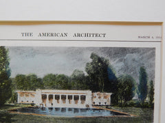 Pergola & Pool, Children's Playground, Beaver Park, Albany, NY, 1914, Original Plan. Brunner.