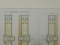 Floor Plans, Saint Joseph's Hospital, Far Rockaway, NY, 1918, Original Plan. Edward A. Lehmann.