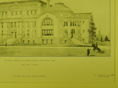 Accepted Design for High School, Beaumont, TX, 1905, Original Plan. Glenn Allen.