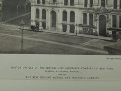 Mutual Life Insurance Company of New York, Boston, MA, 1885, Photogravure. Peabody & Stearns.