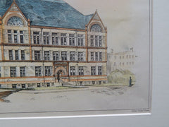 State Normal Art School, Boston, MA, 1889, Original Plan. Hartwell & Richardson
