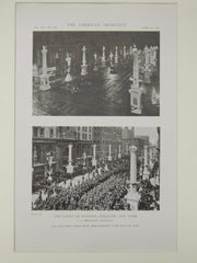The Court of Nations, Syracuse, NY, 1919, Lithograph. A. L. Brockway.