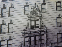 Main Entrance:Hotel Navarre, 7th Ave.38th St, New York, NY, 1901, Lithograph. Barney & Chapman.