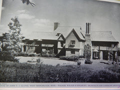 House of John T. J. Clunie, West Manchester, MA, 1928, Lithograph. Walker, Walker & Kingsbury.