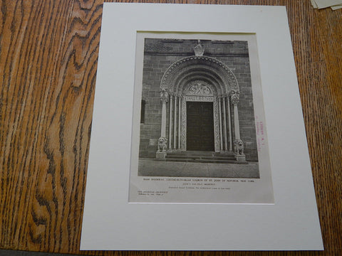 Czecho-Slovakian Church St. John of Nepomuk, New York,1926,Lithograph. John V. Van Pelt.