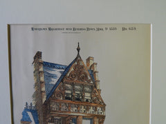 Residence of Alex Ulre, 21 Rolyat St., Toronto, Canada, 1889, Original Plan. Knox & Elliot.