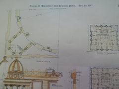 The Warren Apartments, Warren St., Boston, MA, 1886, Original Plan. Carl Fehmer.