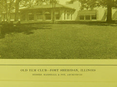 Alternative Views, Old Elm Club, Fort Sheridan, IL, 1914, Lithograph. Marshall & Fox.