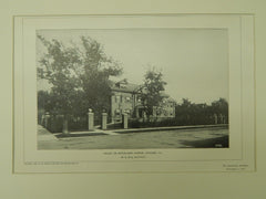 House on Woodlawn Avenue, Chicago, IL, 1902, Lithograph. W. A. Otis.