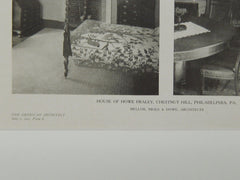 Interior, House of Howe Fraley, Philadelphia, PA, 1924, Lithograph. Mellor, Meigs & Howe.