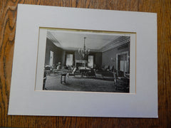 Detroit Athletic Club: Lounge, Detroit, MI, Lithograph,1915. Kahn & Wilby.