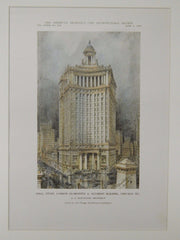 London Guarantee & Accident Building, Chicago, IL, 1923, Original Plan. A. S. Alschuler.