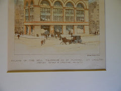 Building of the Bell Telephone Co. of Missouri, St. Louis, MO, 1889, Orig Plan.  Shepley, Rutan, & Coolidge.