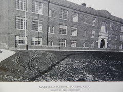 Garfield School,Toledo, OH, 1918, Lithograph. Edwin M. Gee.