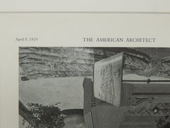 Den, Thomas A. O'Hara House, King's Point, Long Island, NY, 1929, Lithograph. Julius Gregory.