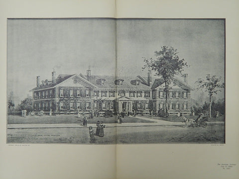 Burroughs Home for Poor Women, Bridgeport, CT, 1902, Original Plan. Joseph W. Northrup.