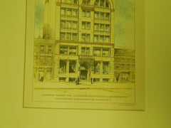 Accepted Design for J.J. Vandergrift Building, Pittsburgh, PA, 1890, Original Plan. Longfellow, Alden, & harlow.