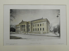Norfolk County Registry of Deeds, Dedham, MA, 1905. Original Plan. Peabody & Stearns.