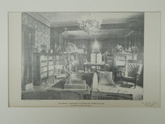 The Library, House of A. W. Meyer, Esq., Kansas City, MO, 1903, Photogravure. Van Brunt&Howe