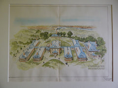 Bird's Eye View: Hospital, Youngstown, OH, 1901, Original Plan. Dwight&Chandler.