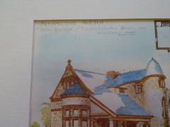 Office Building, Holyhood Cemetery, Brookline, MA ,1886. Original Plan. Thomas O' Grady.