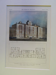 Apartment House, 38 - 58 East 10th St., NY, 1929, Original Plan. Helmle, Corbett & Harrison.