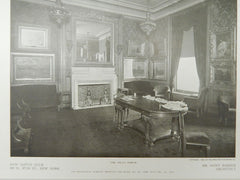 The Small Parlor, New Lotus Club, New York, New York, 1909, Lithograph. Mr. Donn Barber.