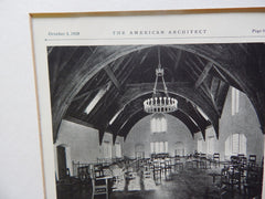 Elmira College Library #2, Elmira, NY, 1928, Lithograph. Coolidge, Shepley, Bulfinch & Abbott.