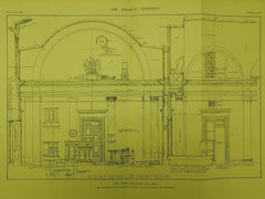 Court Room Details, Post Office, Oklahoma City, OK, 1912, Original Plan. James Knox Taylor.