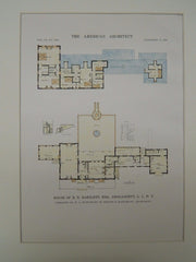 House of E. E. Bartlett, Amagansett, Long Island, NY, 1918, Original Plan. W.L. Bottomley.