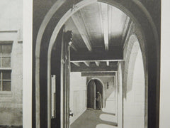 Entrance Details, University Baptist Church, Minneapolis, MN, 1924, Lithograph. Hewitt & Brown.