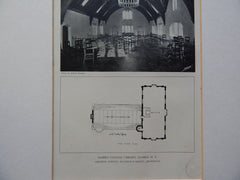 Elmira College Library #2, Elmira, NY, 1928, Lithograph. Coolidge, Shepley, Bulfinch & Abbott.