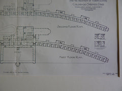 Cragmor Sanatorium/ U.of Colorado, Colorado Springs, CO, 1906, Original Plan. T. Maclaren.