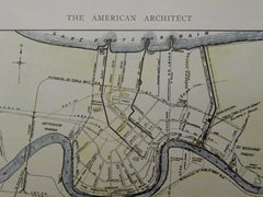 Location and General Layout, Army Supply Base, New Orleans, LA, 1919, Original Plan.