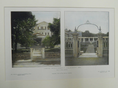 Estate of Charles G.W. Bond, Swampscott, MA, 1905. Colored Photograph. James T. Kelley.