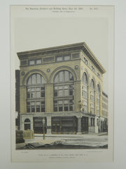Store of A. T. Demarest & Co., Fifth Avenue, New York, NY, 1891, Gelatine Print.  Renwick, Aspinwall & Russell.