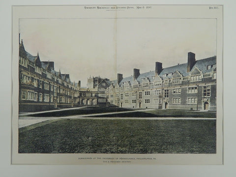 Dormitories, University of Pennsylvania, Philadelphia, PA, 1897, Photograph. Cope & Stewardson.
