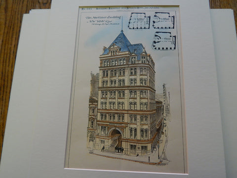 The Mortimer Building, New York, NY 1886 Original Plan. George B. Post.