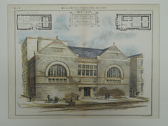 The Mercantile Trust & Deposit Co., Baltimore, MD, 1885, Original Plan. Wyatt & Sperry.